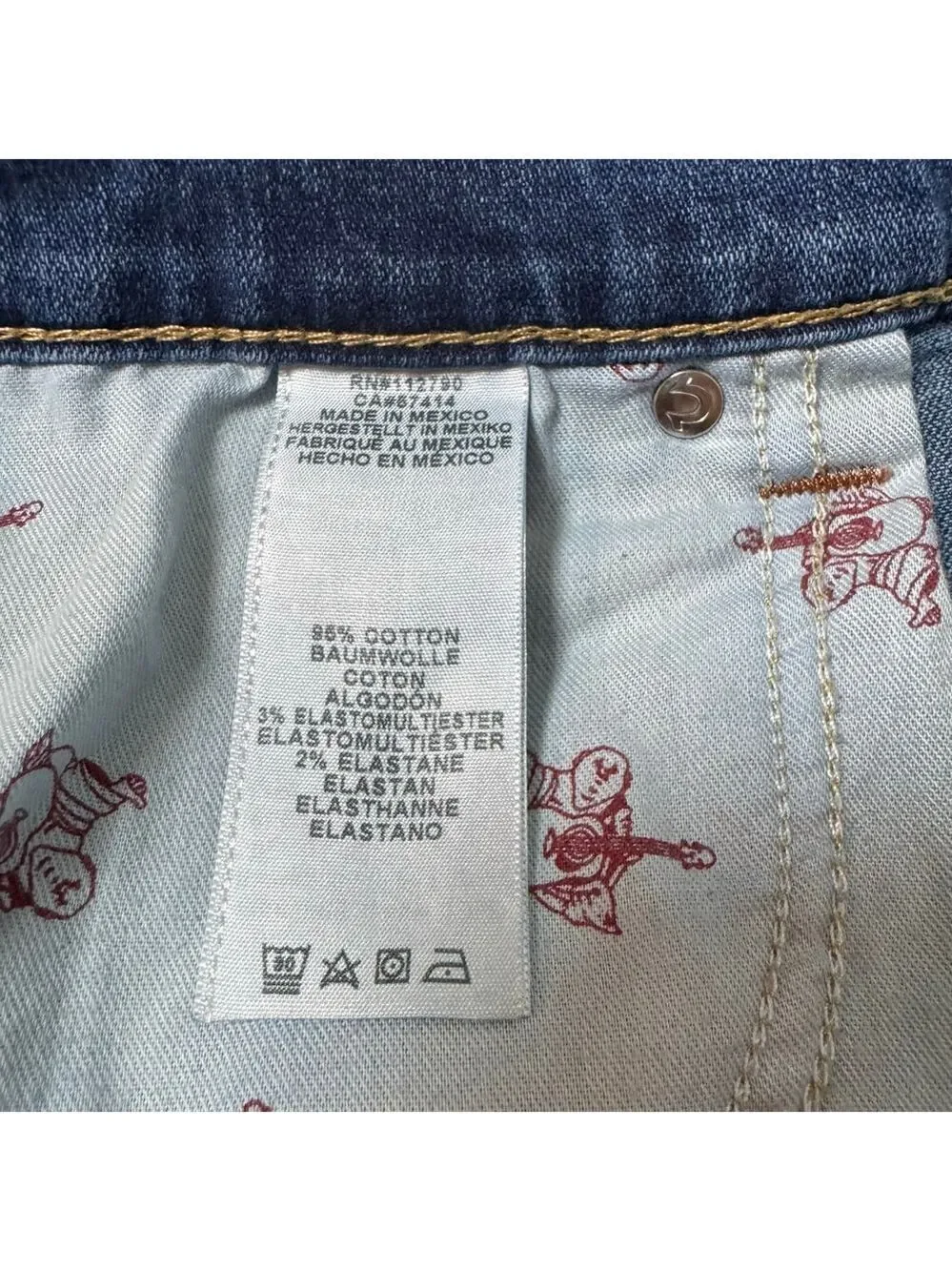 True Religion Rocco Relaxed Skinny Jeans Blue Size 44 No Flap